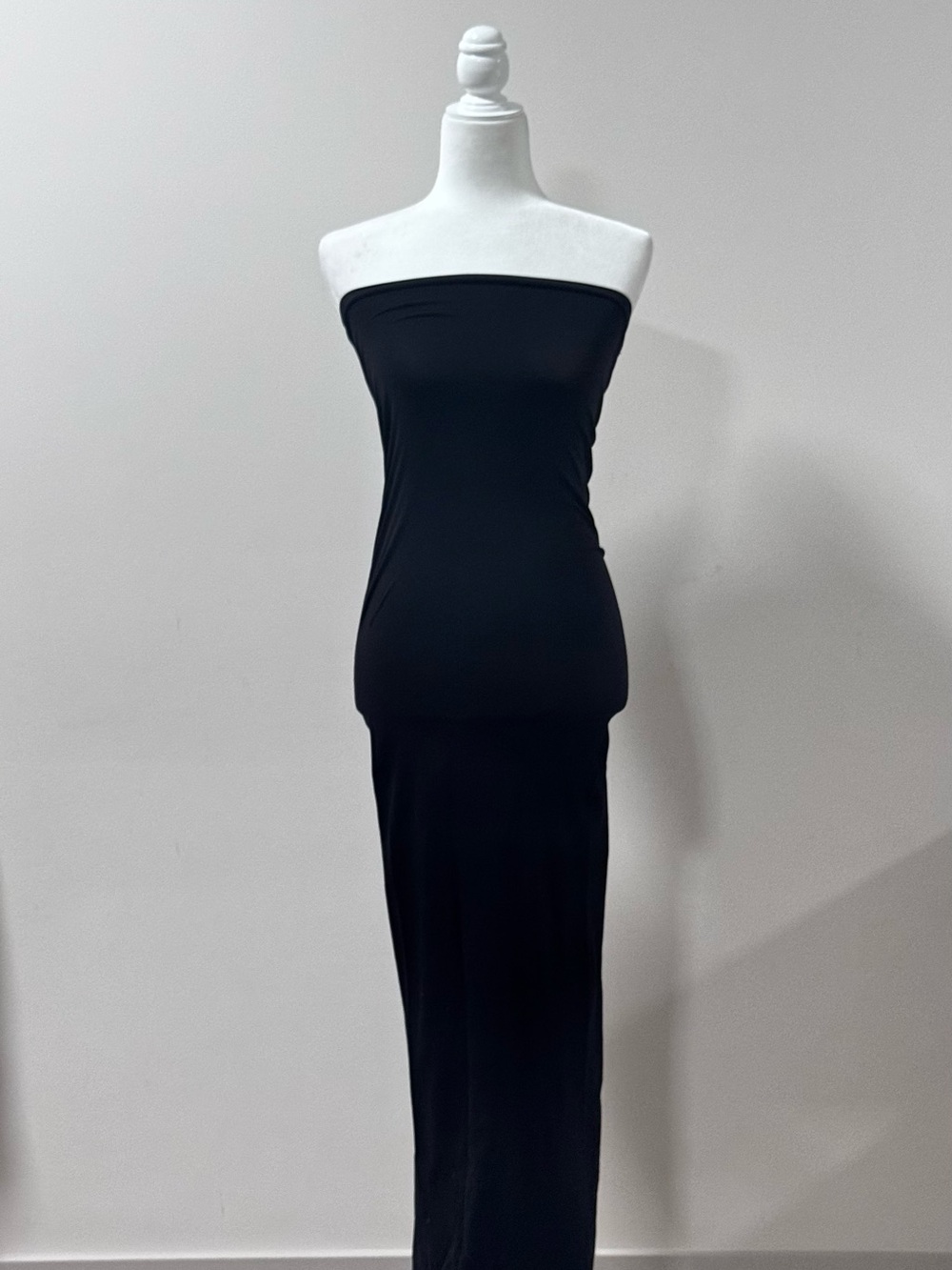 Wolford Black Strapless Bodycon Maxi Dress